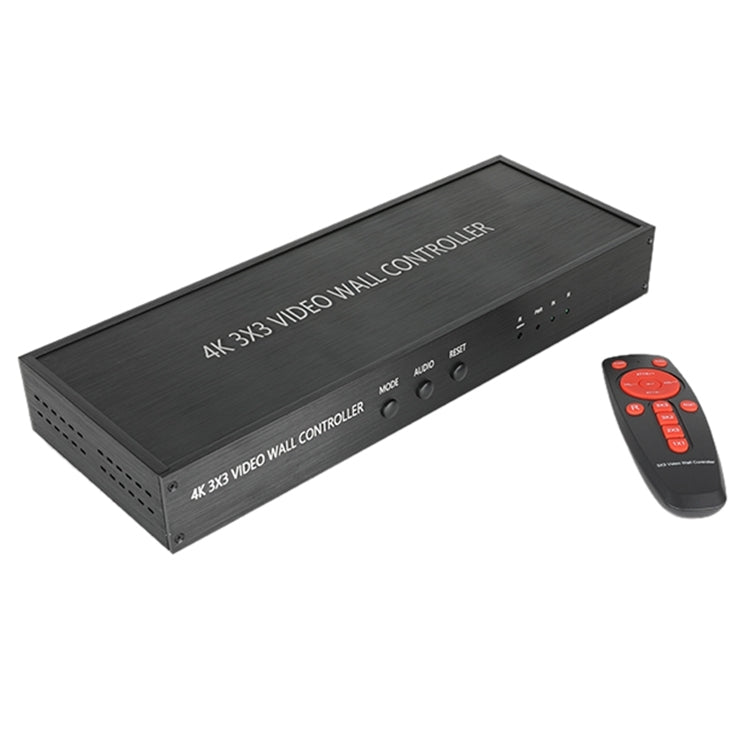 NK-BT88 4K 3x3 HDMI Video Wall Controller Processore di giunzione multischermo con telecomando, UK Plug, US Plug NK-BT88 4K 3x3 HDMI Video Wall Controller Processore di giunzione multischermo con telecomando, UK Plug, US Plug